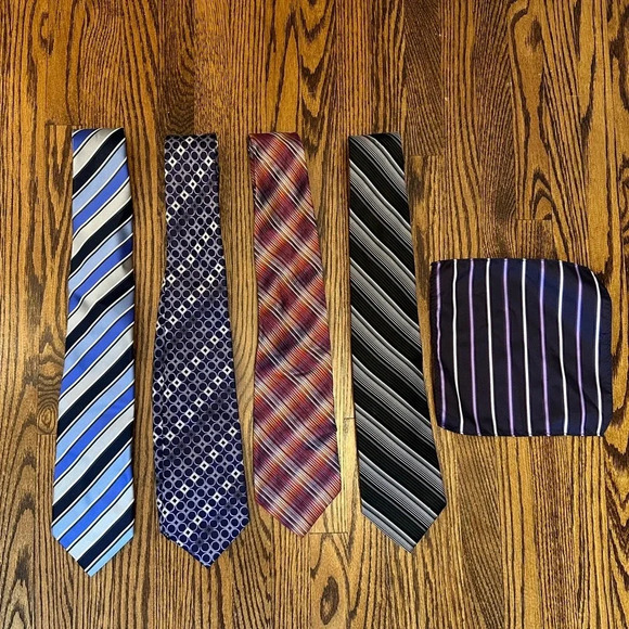 BUNDLE of Men’s Ties and Pocket Square - Picture 1 of 2